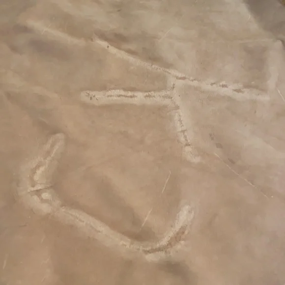 Cowhide Leather Suede Hide Scrap Natural Undyed w/ Branding Brand Crafting Craft - Picture 9 of 12